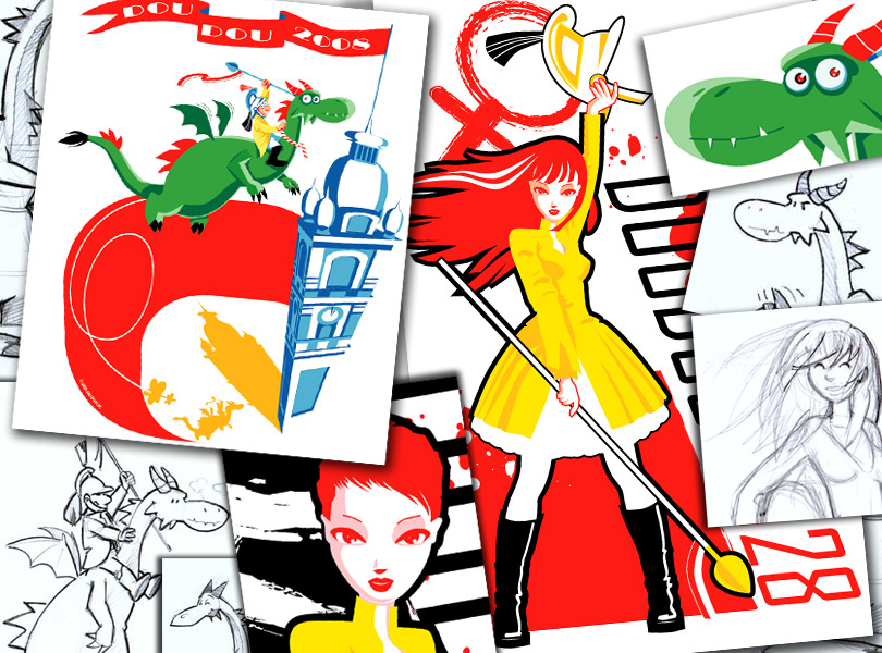 Doudou &agrave; Mons : Illustrations festives pour t-shirt, etc.